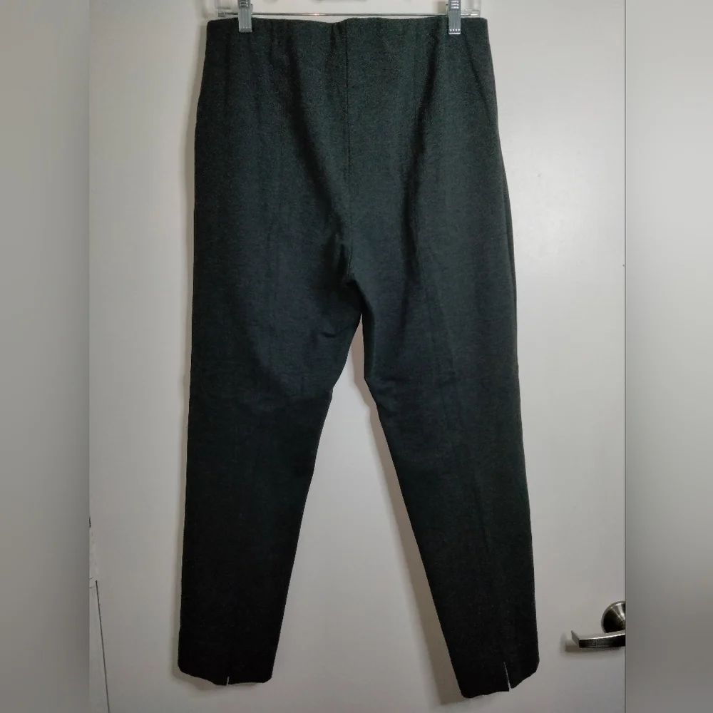 J. Jill (Size M) Charcoal Gray Ponte Knit Slim Leg Stretch Pull-on Casual Pants